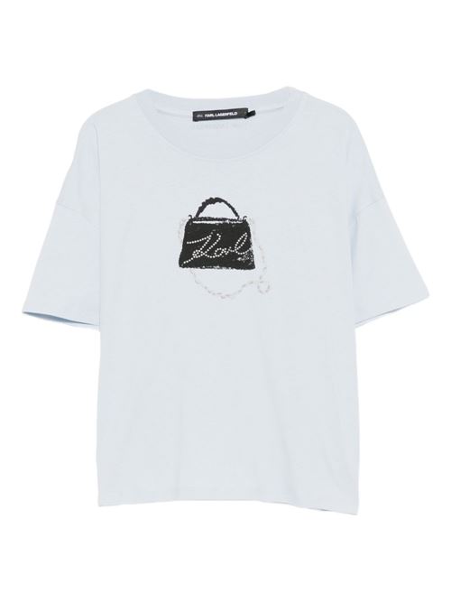 T-shirt donna manica corta con stampa Karl Lagerfeld | B1W170268924